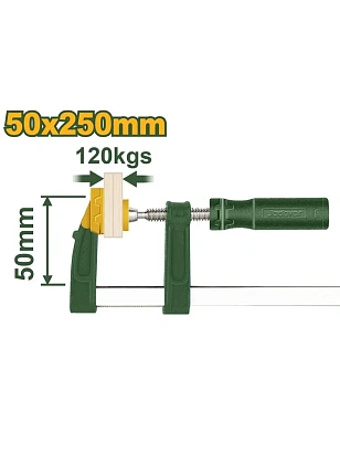 JDCP2153, Jadever, F-образный зажим с пластиковой ручкой 50*250mm