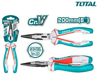 THT220806 - "ТОТАL" тонкогубцы PRO 200мм Cr-V