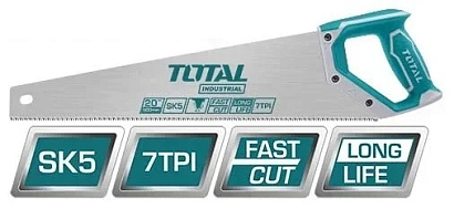 THT55206 - "TOTAL" ножовка по дереву 500мм 7TPI
