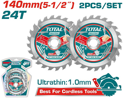 TSLI1402 - "ТОТАL" Аккумуляторная циркулярная пила 20V, диаметр 140мм.