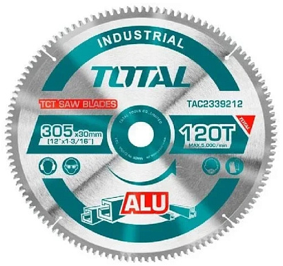 TAC2339212 - "TOTAL" Диск пильный по дереву
диаметр 305мм, 120Т