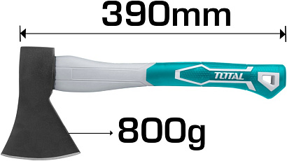 THT788006 - "ТОТАL" Топор 800гр, фибергласовая рукоятка.