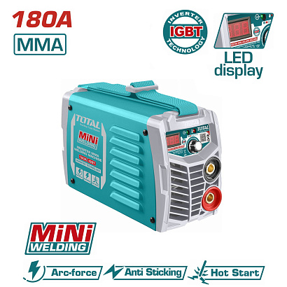 TW218016 - "ТОТАL" Инверторный мини сварочный аппарат 15-180А, 220-240V~50/60Hz.
