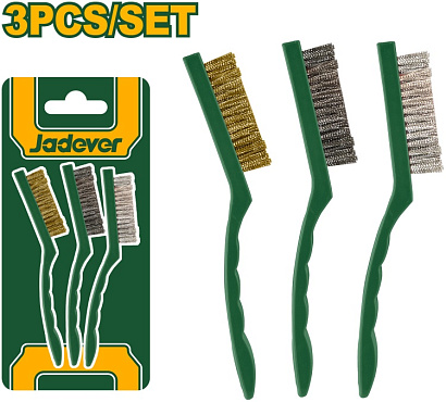 JDBH3609, Jadever, Набор абразивных кистей, 3 шт. Размер: 9 дюймов, пластиковая ручка.Три чистящ
