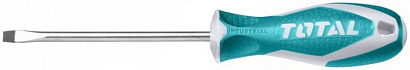THT2156P - "TOTAL" Отвёртка SL 6.5,
длинна 125мм,
диаметр 6.0мм.