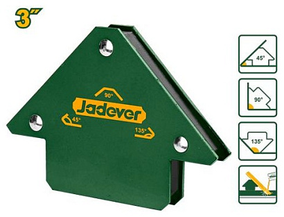 JDMC1603, Jadever, магнитный уголок для сварки 45°, 90°, 135°