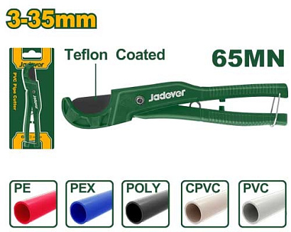 JDPC54636, Jadever, резак для труб ПВХ 3-35мм