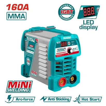 TW216049 - "ТОТАL" Инверторный сварочный аппарат 160А, напряжение: 1 ~ 220-240V.