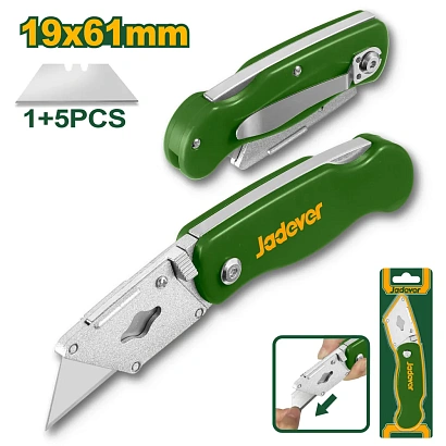 JDSK9419, Jadever, Нож с трапцеиевидным лезвием 61х19мм