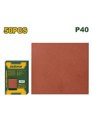 JDSM2501, Jadever, Наждачная бумага 230x280 мм 50 шт./комплект Зернистость: P40