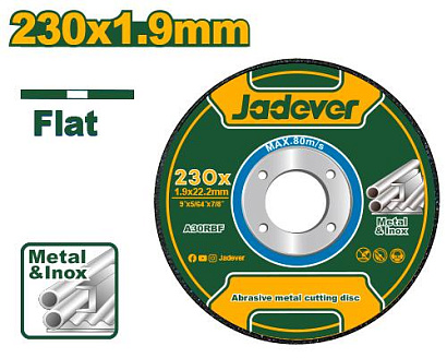 JDAC1391, Jadever, Диск отрезной по металлу 230х1.9мм