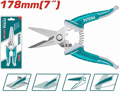 THT117871 - "ТОТАL" Ножницы электрика 178мм